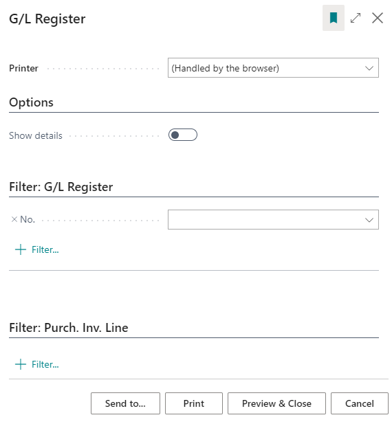 G/L Register